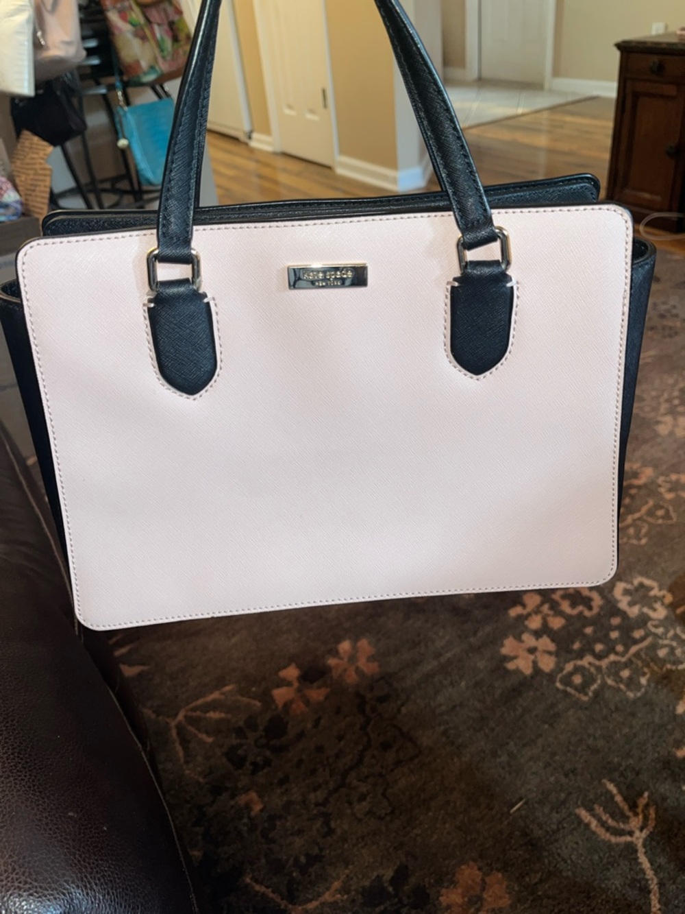 Kate Spade Pink And Black Handbag